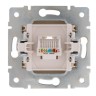 Розетка компьютерная 1-м СП Karina RJ45 механизм крем. LEZARD 707-0388-139