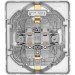 Розетка 2-м СП Inspiria 16А IP20 250В 2х2P+E немецк. стандарт механизм алюм. IEK 673752