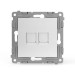 Розетка компьютерная 2-м СП Pixel RJ45 кат.5E механизм бел. TOKOV ELECTRIC TKE-PX-RC2-C01