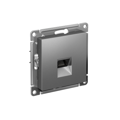 Розетка компьютерная AtlasDesign RJ45 кат.5E механизм сталь SE ATN000983
