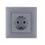 Розетка 1-м Karea RIZZ STAR с заземл. сер. Makel 88065028