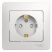Розетка 1-м СП Glossa 16А IP20 с заземл. защ. шторки в сборе бел. SE GSL000144