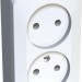 Розетка 2-м ОП Этюд 16А IP20 250В без заземл. без защ. шторок бел. SE PA16-005B