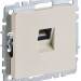 Розетка компьютерная СП RJ45 кат.5E BRITE РК10-БрКр механизм беж. IEK BR-K10-1-K10