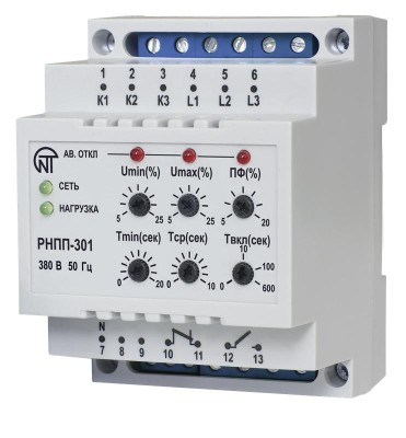 Реле напряжения РНПП-301 3ф НовАтек-Электро 3425600301 Реле напряжения РНПП-301 3ф НовАтек-Электро 3425600301