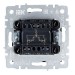 Выключатель 2-кл. СП BRITE ВС10-2-1-БрГ 10А с индик. механизм графит IEK BR-V20-1-10-K53