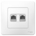 Розетка компьютерная 2-м СП Blanca RJ45 кат.5E бел. SE BLNIS045451