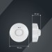 Детектор движения ДД-МВ 101 1200Вт 360град. 8М IP20 бел. IEK LDD11-101MB-1200-001
