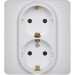 Розетка 2-м СП Inspiria 16А IP20 250В 2х2P+E немецк. стандарт механизм бел. IEK 673750