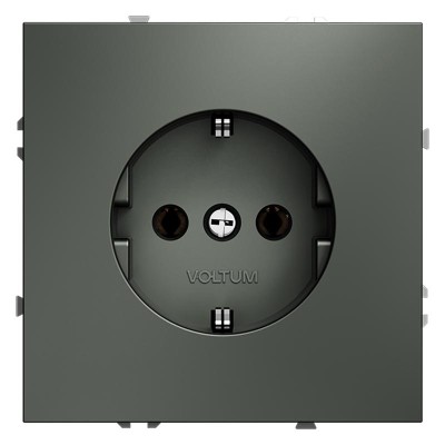 Розетка 1-м СП S70 16А с заземл. механизм титан Voltum VLS040106