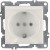 Розетка 1-м СП LAVIN/KAREN 16А IP20 с заземл. с крышкой механизм бел. ARVIA 50 01 1000 218