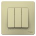 Выключатель 3-кл. СП Blanca 10А IP20 (сх. 1+1+1) 250В беж. SE BLNVS100507