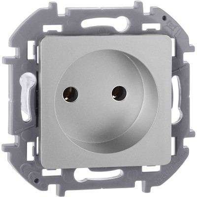 Розетка 1-м СП Inspiria 16А IP20 250В 2P механизм алюм. IEK 673712