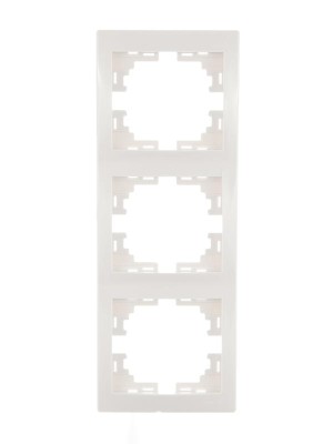 Рамка 3-м Mira вертикал. бел. LEZARD 701-0200-153