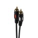 Шнур 2RCA Plug - 2RCA Plug 3м (GOLD) Rexant 17-0145