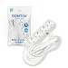 Удлинитель 4х10м с заземл. 16А IP20 3.5кВт ПВС 3х1 бел. DOMTOK 2395