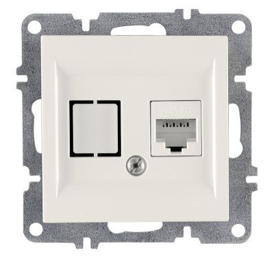 Розетка компьютерная LAVIN/KAREN RJ45 кат.6 механизм бел. ARVIA 50 01 1000 247