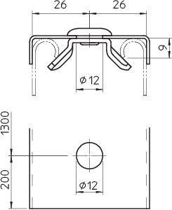 Фиксатор поворотный DRL 311 2 FT гор. оцинк. OBO 6065147 Фиксатор поворотный DRL 311 2 FT гор. оцинк. OBO 6065147