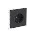 Розетка силовая KANT 2P+E защ. шторки черн. уголь DKC 7012003
