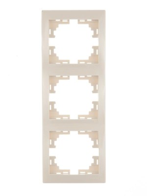 Рамка 3-м Mira вертикал. крем. LEZARD 701-0300-153