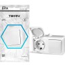 Блок ОП Dita (розетка 16А 250В с заземл. + 1-кл. выкл. 10А) IP54 бел. TOKOV ELECTRIC TKL-DT-V1RZ-C01-IP54