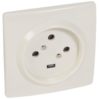 Розетка 1-м СП 20А IP20 3P+E 380Вт защ. шторки на винтах сл. кость Leg 055455 Розетка 1-м СП 20А IP20 3P+E 380Вт защ. шторки на винтах сл. кость Leg 055455