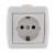 Розетка 1-м ОП Nata 16А IP20 с заземл. керамика бел. LEZARD 710-0200-122