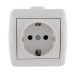 Розетка 1-м ОП Nata 16А IP20 с заземл. керамика бел. LEZARD 710-0200-122