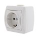 Розетка 1-м ОП Nata 16А IP20 с заземл. керамика бел. LEZARD 710-0200-122