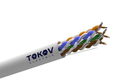 Кабель витая пара U/UTP 4х2х24 AWG кат.5E CCA PVC indoor Fluke tested 305м (м) TOKOV ELECTRIC TKL-C06-U42CCA-5E-305-PVC