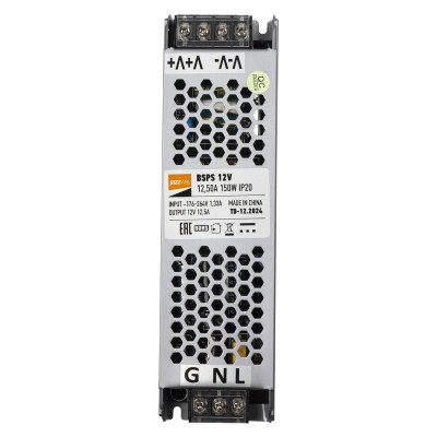 Блок питания для светодиод. ленты BSPS 150Вт 12.5А 12В IP20 метал. JazzWay 5024397