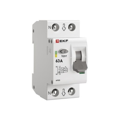 Устройство защиты от дугового пробоя (УЗДП) 1P+N 63А PROxima EKF afdd-2-63-pro
