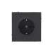 Розетка силовая KANT 2P+E без шторки черн. уголь DKC 7012033