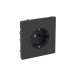 Розетка силовая KANT 2P+E без шторки черн. уголь DKC 7012033