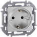 Розетка 1-м СП Inspiria 16А IP20 250В 2P+E немецк. стандарт механизм алюм. IEK 673722