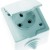 Розетка 1-м ОП РА16-660 16А IP44 с заземл. бел. Кунцево 5906
