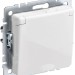 Розетка BRITE РСбш10-3-БрБ 16А IP20 с заземл. защ. шторки с крышкой механизм бел. IEK BR-R16-16-K01