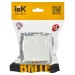 Розетка BRITE РСбш10-3-БрБ 16А IP20 с заземл. защ. шторки с крышкой механизм бел. IEK BR-R16-16-K01