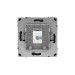 Розетка компьютерная 1-м KANT RJ45 кат.5E без шторки черн. уголь DKC 7012663