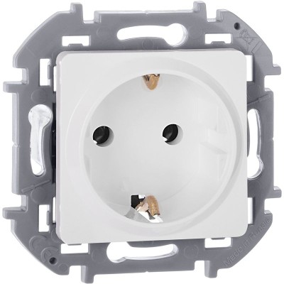 Розетка 1-м СП Inspiria 16А IP20 250В 2P+E немецк. стандарт механизм бел. IEK 673720