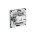 Розетка компьютерная 2-м KANT RJ45 кат.5E без шторки черн. уголь DKC 7012664