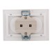 Розетка 2-м СП Mira 16А IP20 без заземл. с сер. вставкой керамика бел. LEZARD 701-0215-128