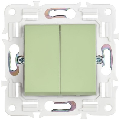 Выключатель 2-кл. SKANDY 10А SK-V04G мятный IEK SK-V20-0-10-K06