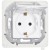 Розетка 1-м СП Inspiria 16А IP44 250В 2P+E защ. шторки с крышкой немецк. стандарт механизм бел. IEK 673740