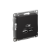 Розетка USB AtlasDesign тип A+C 45Вт QC PD высокоскор. ЗУ механизм карбон SE ATN001029