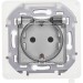 Розетка 1-м СП Inspiria 16А IP44 250В 2P+E защ. шторки с крышкой немецк. стандарт механизм алюм. IEK 673742