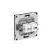 Розетка компьютерная 2-м KANT RJ45 кат.6A без шторки черн. уголь DKC 7012674