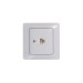 Розетка компьютерная 1-м СП Glossa RJ45 кат.5E механизм бел. SE GSL000181K