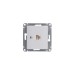 Розетка компьютерная 1-м СП Glossa RJ45 кат.5E механизм бел. SE GSL000181K