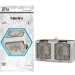 Розетка 2-м ОП Dita 16А IP54 250В с заземл. с прозр. крышкой сер.TOKOV ELECTRIC TKL-DT-R2Z-C06T-IP54